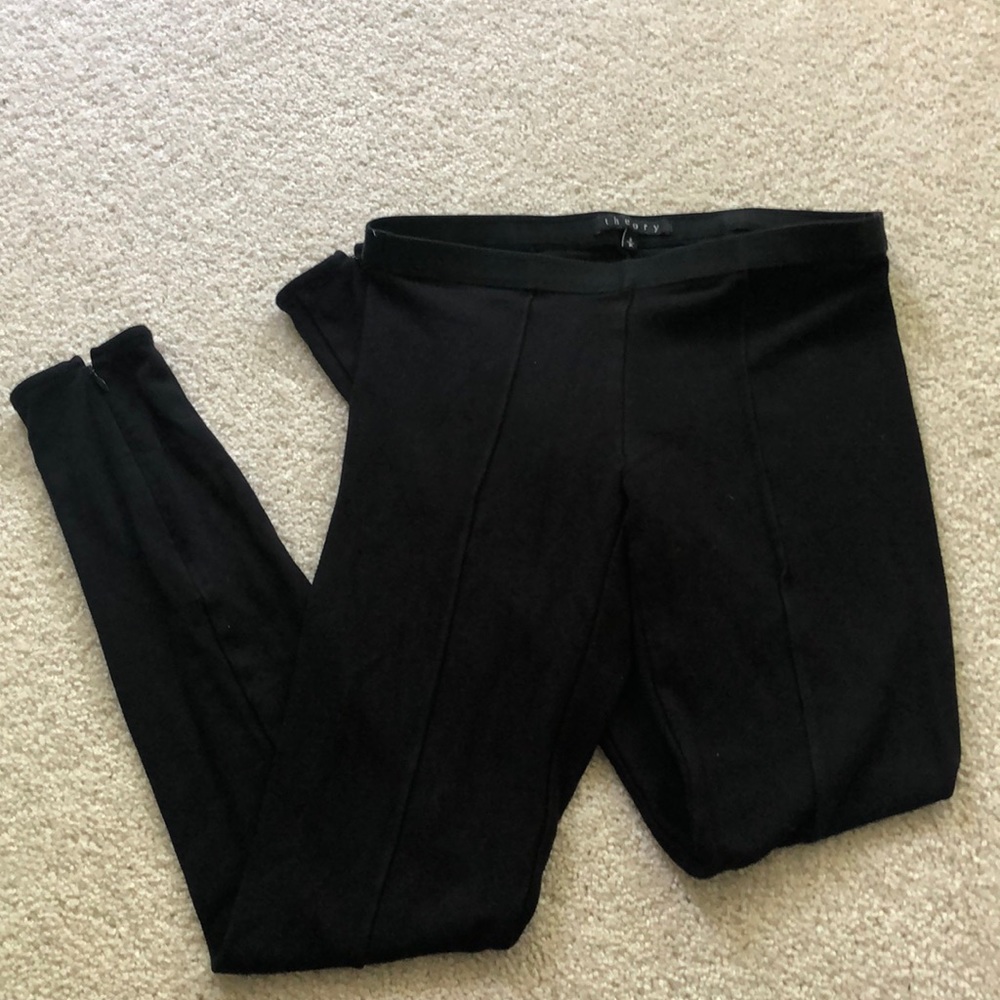 Theory Stretchy Black Leggings